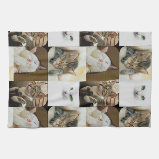 Kat Collage Kitchen Towel Theedoek (Horizontaal)