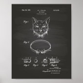 Kat Collar 1952 Patent Art Chalkboard Poster (Voorkant)