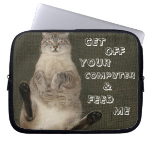 Kat: COMPUTER UITVOEREN EN ME VOELEN" laptophoes Laptop Sleeve
