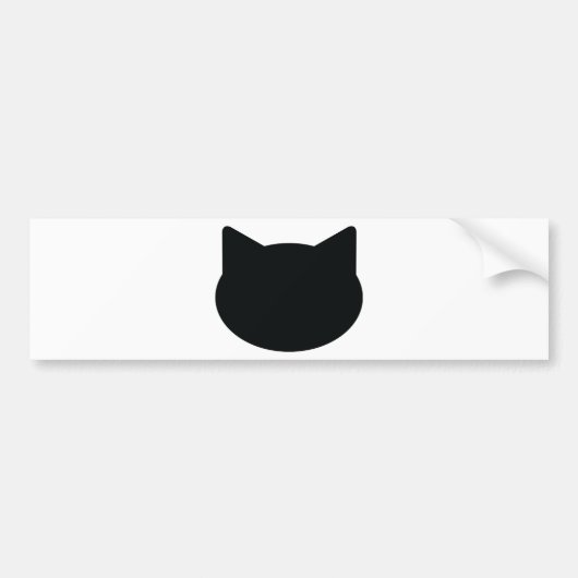 kat contour pictogram bumpersticker (Voorkant)
