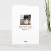 Kat Cookies voor de Kerstman Feestdagen Kaart (Achterkant)