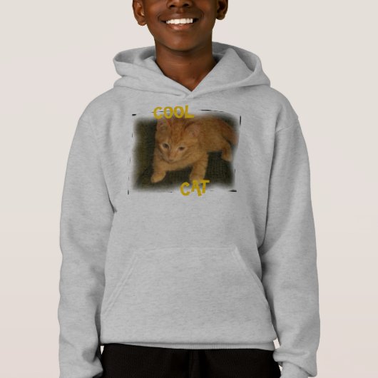 Kat "COOL CAT" Kinder gestreken overhemd (Voorkant)