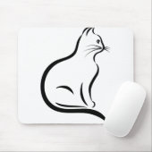 Kat Cool Remeras Helical Helix Line Art Animals Muismat (Met muis)