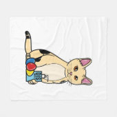 Kat Corona Pasen Fleece Deken (Voorkant (Horizontaal))