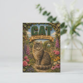 Kat Cottage Garden POPCUT Briefkaart (Staand voorkant)