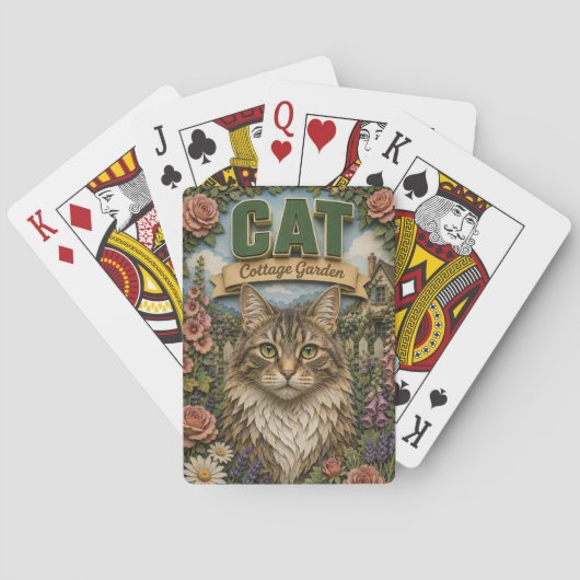 Kat Cottage Garden POPCUT Pokerkaarten (Achterkant)