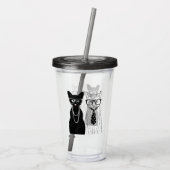 Kat Couple Acryl Drinkbeker (Achterkant)