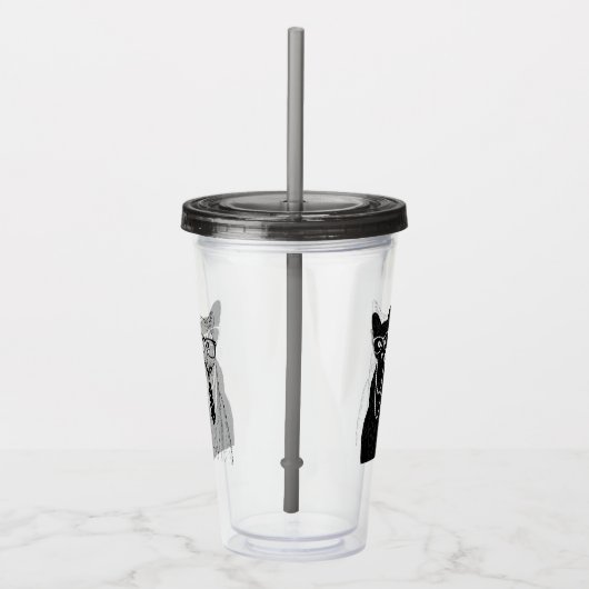 Kat Couple Acryl Drinkbeker (Rechts)