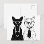 Kat Couple Briefkaart (Voorkant / Achterkant)