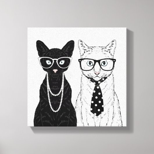 Kat Couple Canvas Afdruk (Voorkant)