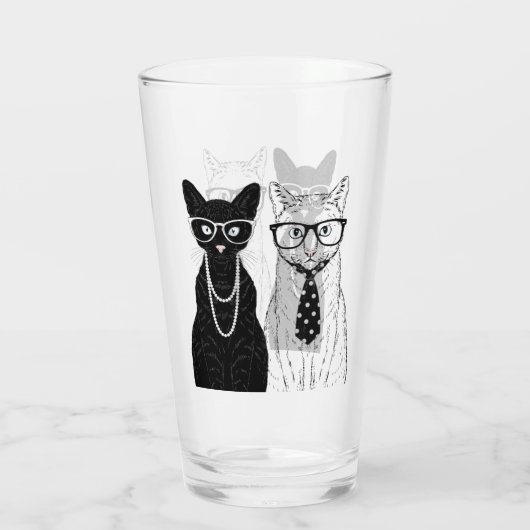 Kat Couple Glas (Achterkant)