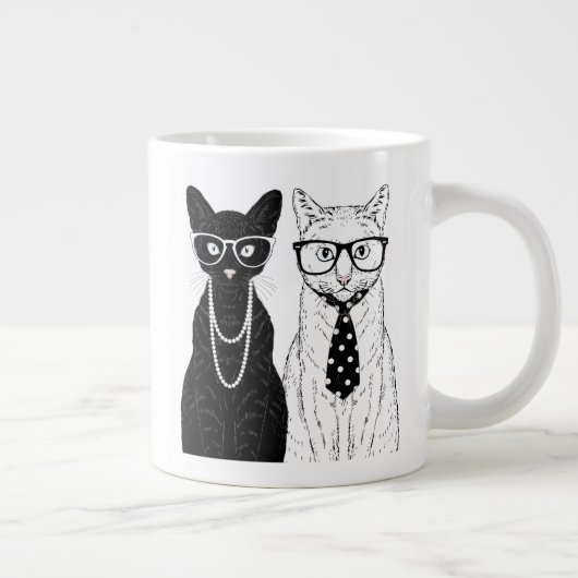 Kat Couple Grote Koffiekop (Rechts)