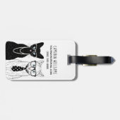 Kat Couple | Jouw namen toevoegen Bagagelabel (Achterkant horizontaal)