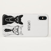 Kat Couple | Jouw namen toevoegen Case-Mate iPhone Case (Achterkant (horizontaal))