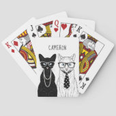 Kat Couple | Jouw namen toevoegen Pokerkaarten (Achterkant)