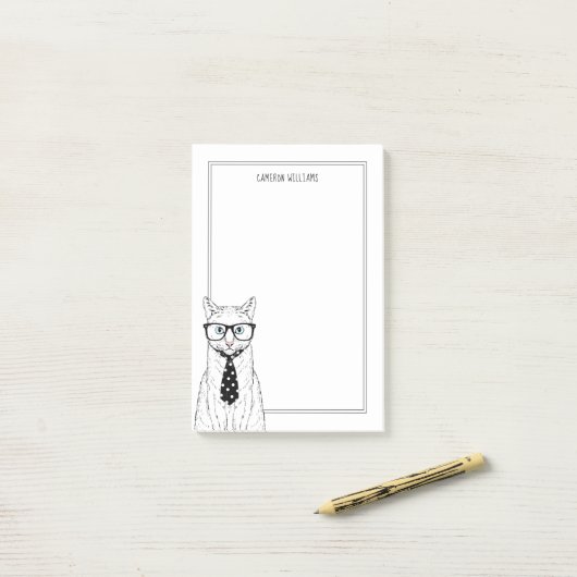 Kat Couple | Jouw namen toevoegen Post-it® Notes (Op bureau)