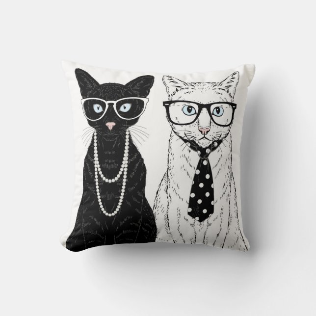 Kat Couple Kussen (Voorkant)