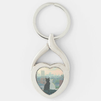 Kat Couple Sleutelhanger