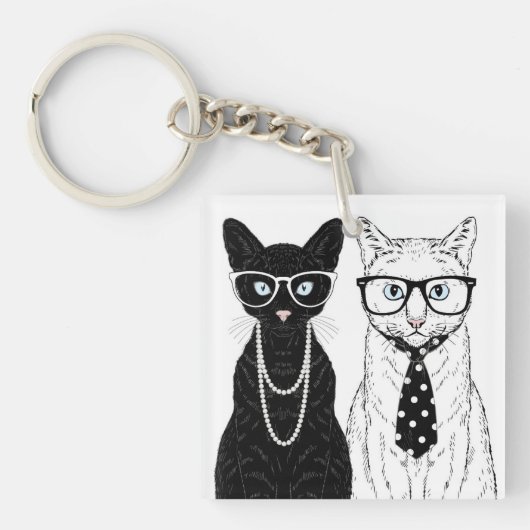 Kat Couple Sleutelhanger (Voorkant)
