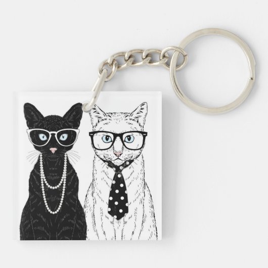 Kat Couple Sleutelhanger (Achterkant)