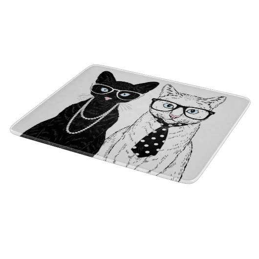 Kat Couple Snijplank (Hoek)