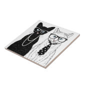 Kat Couple Tegeltje (Zijkant)