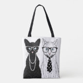Kat Couple Tote Bag (Achterkant)