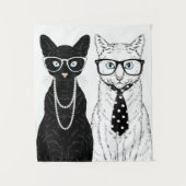 Kat Couple Wandkleed (Voorkant)