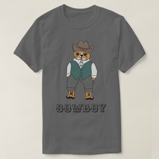 Kat cowboy t-shirt (Design voorkant)