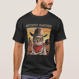 Kat Cowboy Westerse Woestijn Kitten Grappige Kitte T-shirt