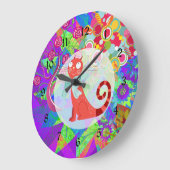  Kat Crazy Cat Lady geeft trillend kleurrijk Grote Klok (Hoek)