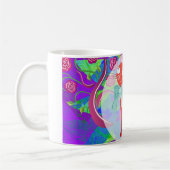  Kat Crazy Cat Lady geeft trillend kleurrijk Koffiemok (Links)