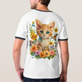 Kat Creaties: Boho Flower Clipart T-shirt (Achterkant)