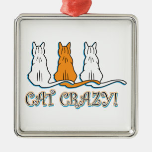 Kat Creatieve Sinaasappel Tabby Katten Metalen Ornament