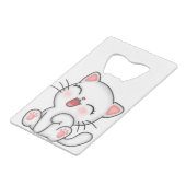 Kat Creditkaart Flessenopener (Voorkant Gekanteld)