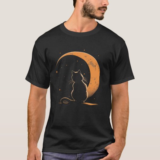 Kat Crescent Black Moon Sailor T-shirt (Voorkant)