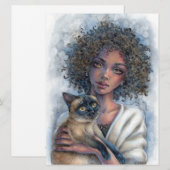 Kat Cuddles Art Kaart (Voorkant / Achterkant)