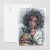 Kat Cuddles Briefkaart (Voorkant / Achterkant)