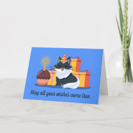 Kat, Cupcake, Cadeaus Verjaardag Kaart