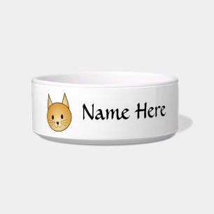 Kat. Cute ginger kat. Voerbakje