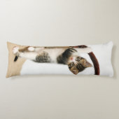 Kat, Cute Kitten, kronkelig Lichaamskussen (Voorkant)