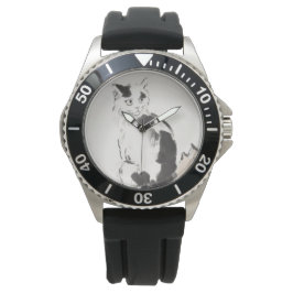 Kat (Cute Kitten) (Schattig Kat) (door Xu Beihong) Horloge