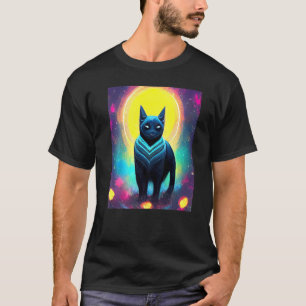 Kat Cyber Punk Weird Mannen Vrouwen Jongen meisjes T-shirt