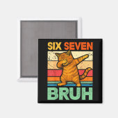 Kat Dabbing Bruh 67 Meme 6 7 Zes Zeven Magneet (Voorkant / Achterkant)