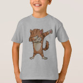 Kat Dabbing Hip Hop Pose Graphic design, Premium Q T-shirt (Voorkant)