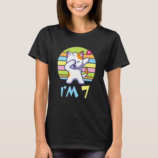 Kat Dabbing with Heart Happy of Me 7 YYY T-shirt (Voorkant)