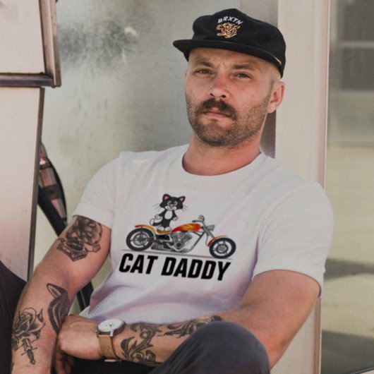 Kat Dad Biker T-shirts, T-shirt motorfiets