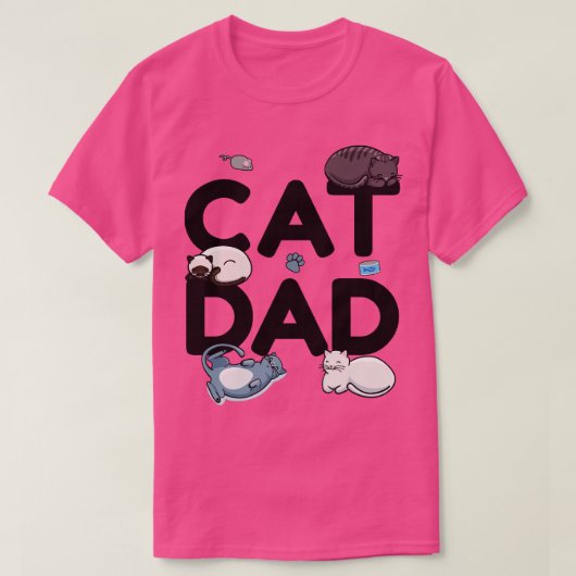 Kat Dad Cat Cat man Papa Kat Meow (2) T-shirt (Design voorkant)
