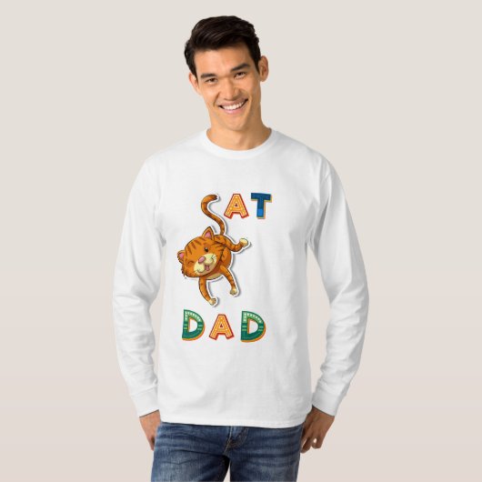 Kat Dad T-Shirt (Voorkant volledig)