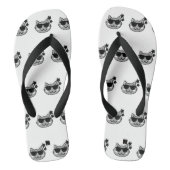 KAT-DAD-WITTE SCHIJNEN TEENSLIPPERS (Voetbed)